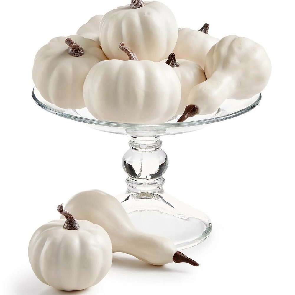 Martha Stewart Collection Dolce Vita Holiday White Artificial Gourds 9-Pc. Set